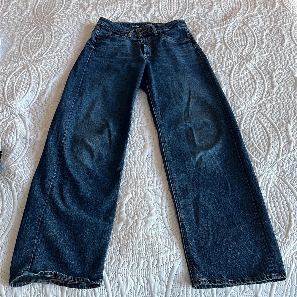 Old Navy Sky-Hi Wide Leg Denim Jeans extra high rise